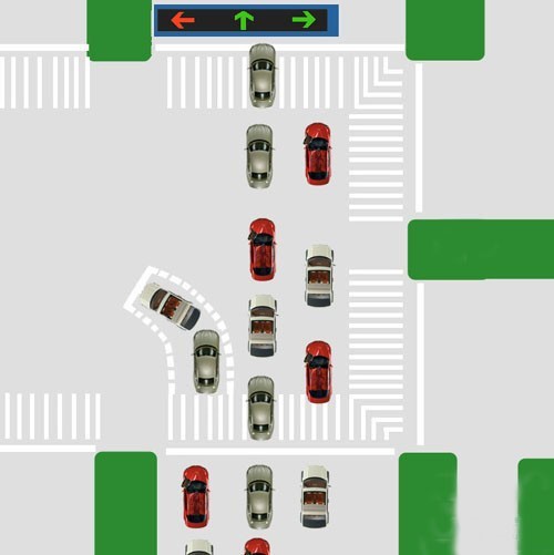 图3 左弯待转区