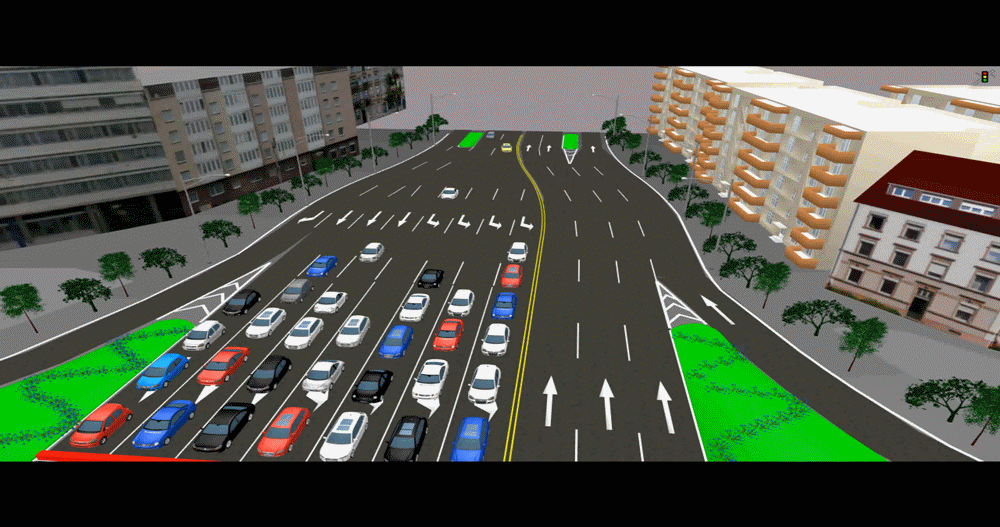 图2 精细化的交通仿真路网模型