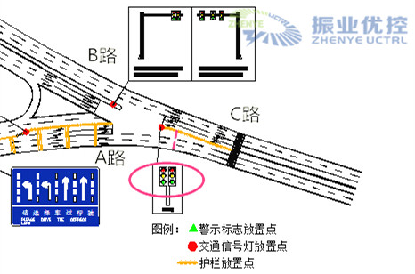 图3 拓宽C路进口车道