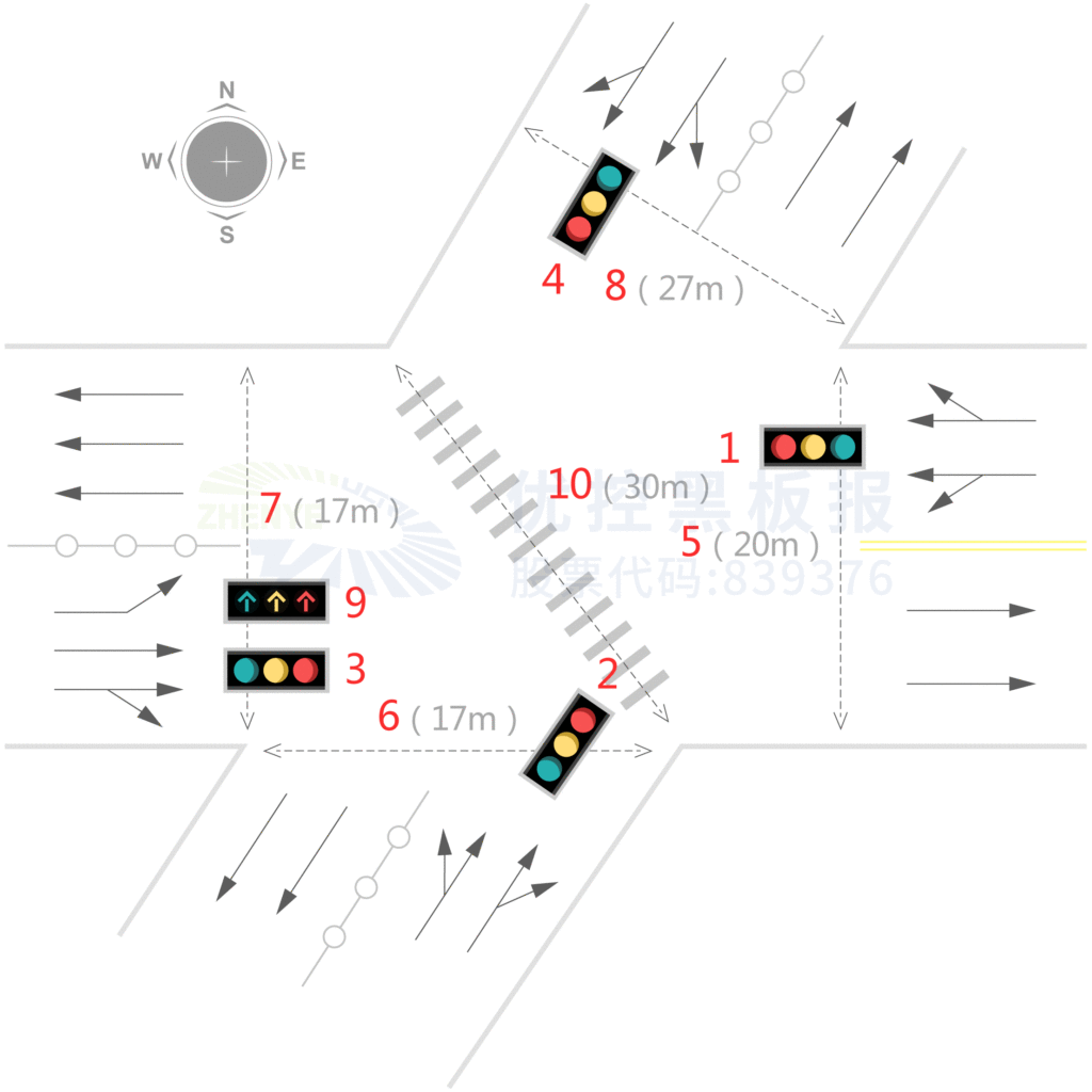 图4 改造后的路口示意图