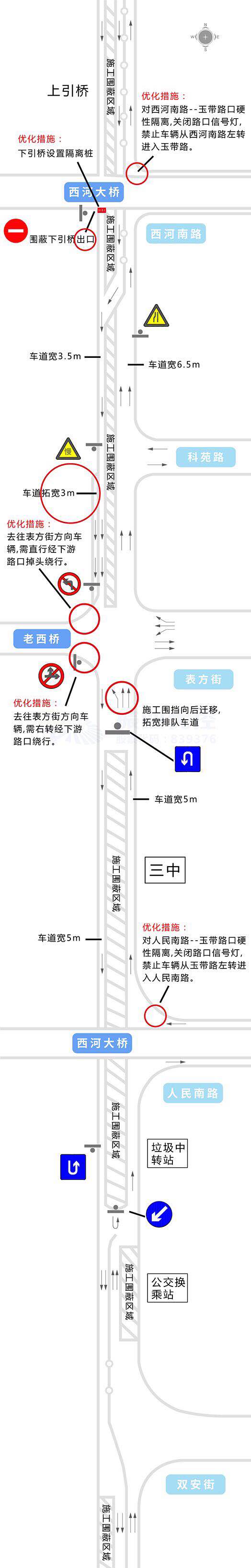 图5 路段交通组织方案