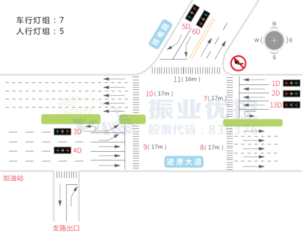 图1 进港大道-珠电路位置示意图