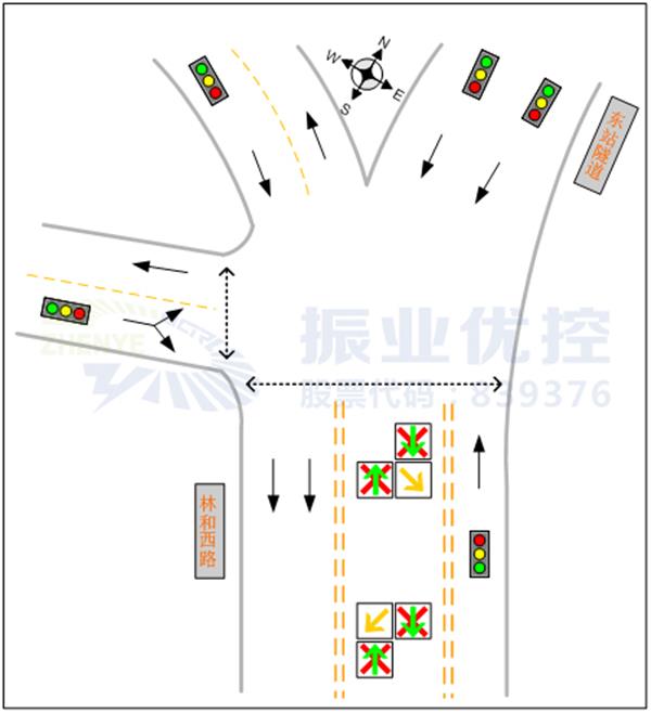 图4 优化后可变车道灯组设置情况