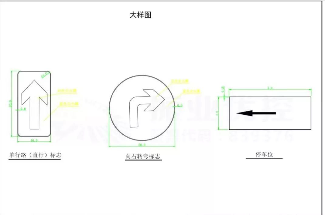 图12 平遥市场区域标志牌大样图