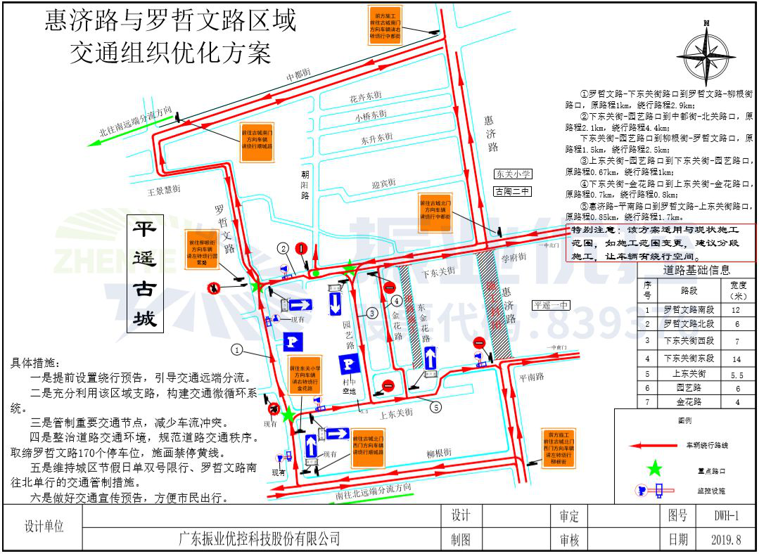 图8 惠济路与罗哲文路区域交通组织优化方案