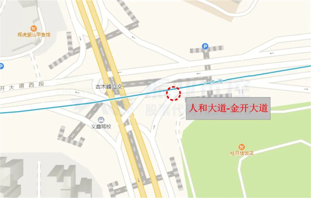 图1 金开大道-人和大道路口位置示意图