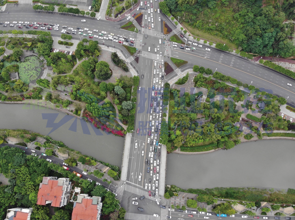图2 绿心路-竹公溪路口排队溢出