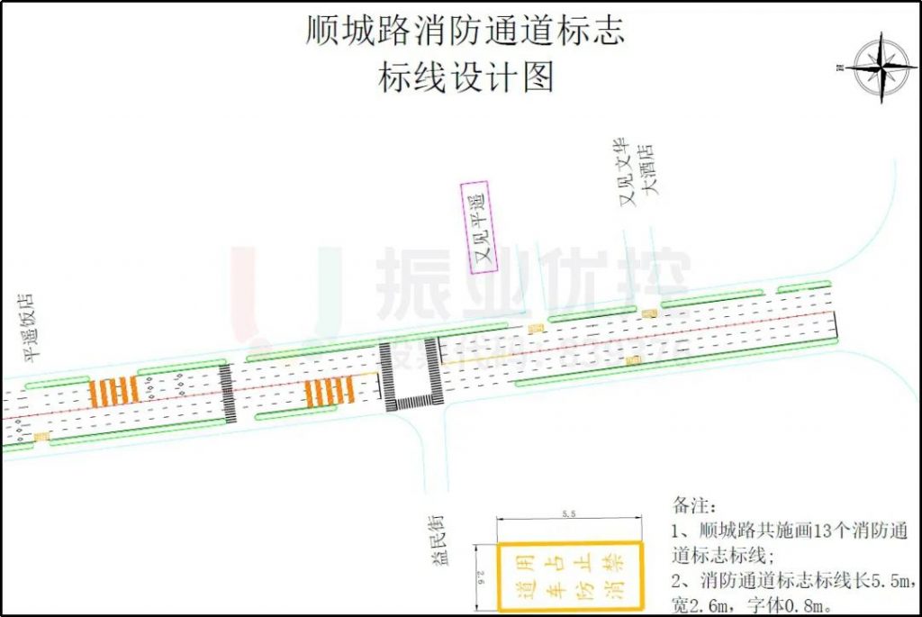 图7 顺城路施工渠化图