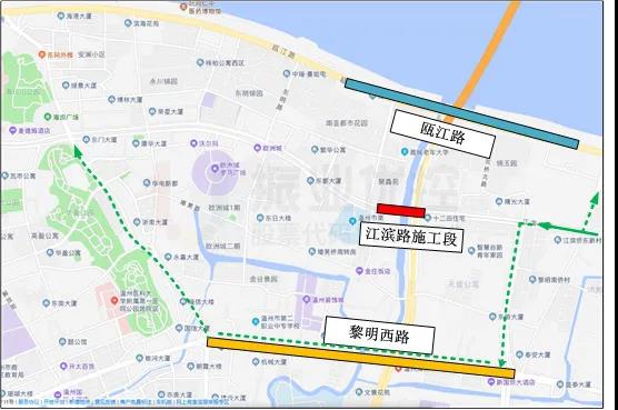 图1 江滨路车流绕行图