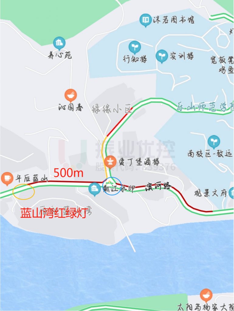 图6 两路口距离示意图