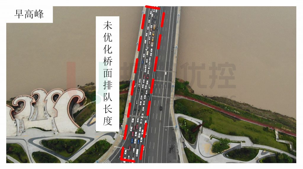 图12 车辆在桥面排队情况(优化前)