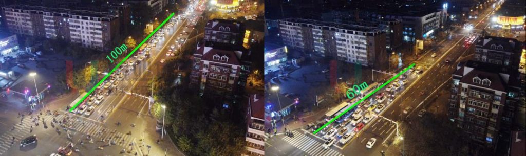 图13 路口北进口排队明显缩短(优化后)