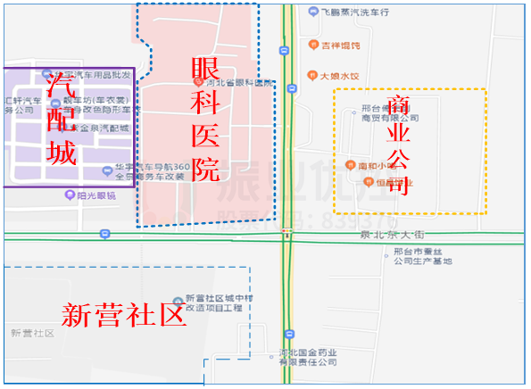 图1 泉北大街-襄都路路口区位图