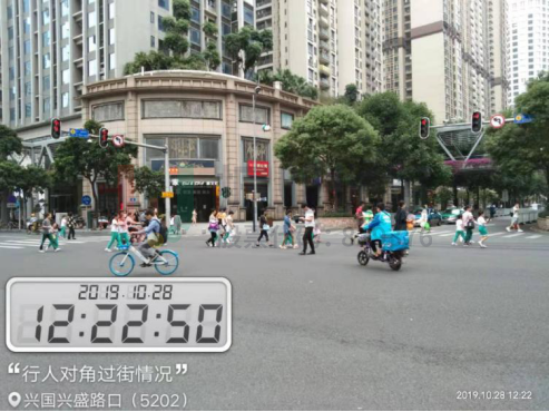 图10 兴国-兴盛路口过街秩序混乱