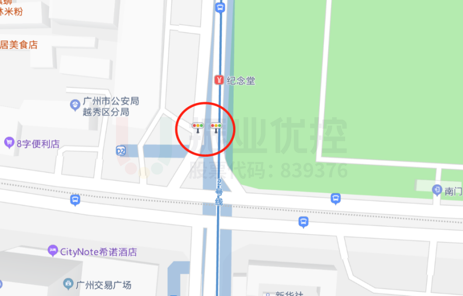 图13 东风中路-连新路交叉口位置图