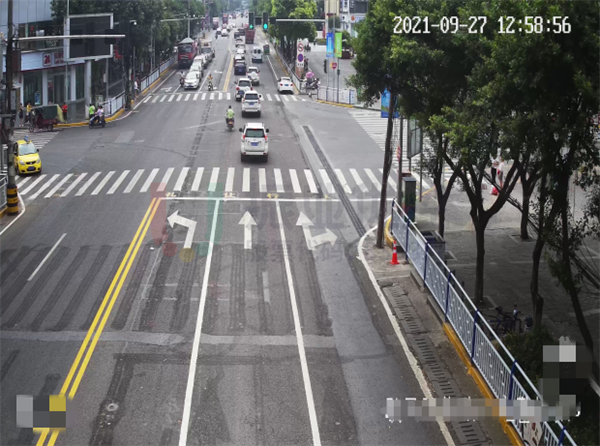 图10-1 歇马正街路口标线优化后效果图-碚青路(北进口)