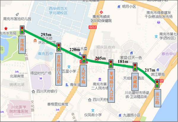 图1 果城路（莲池路-滨江路）地理位置图