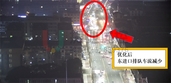 图15 东进口排队情况(优化后)