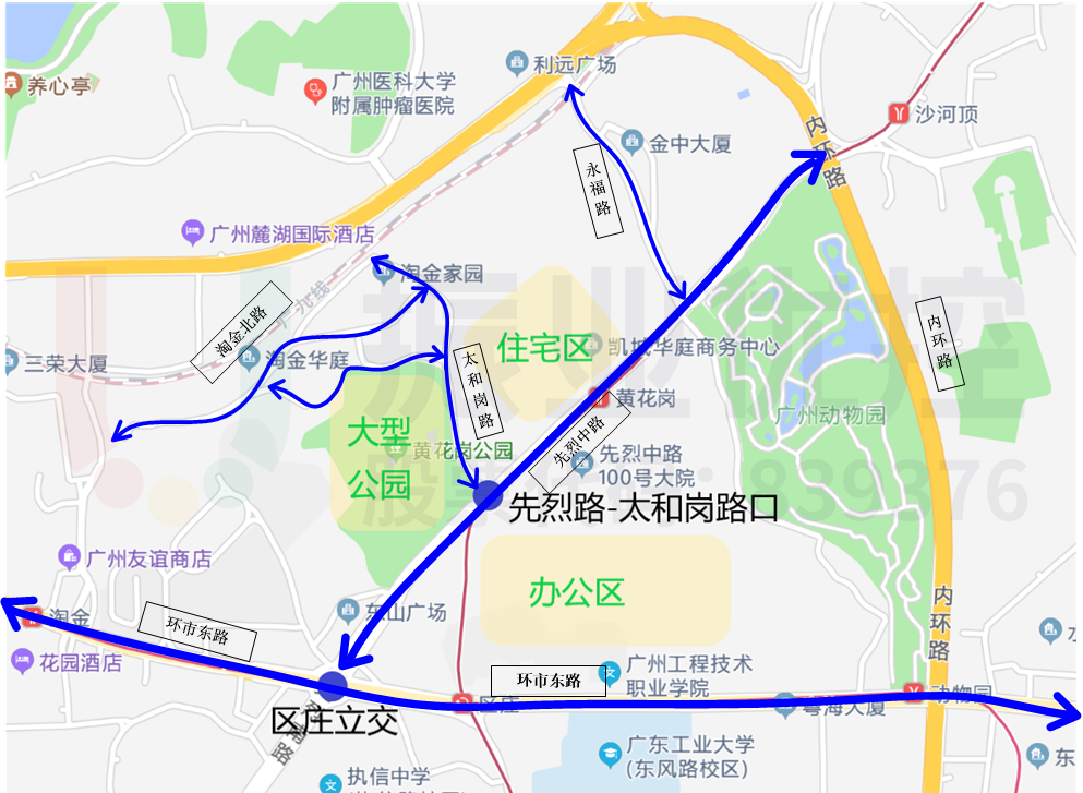 图1 先烈路-太和岗路口概况图