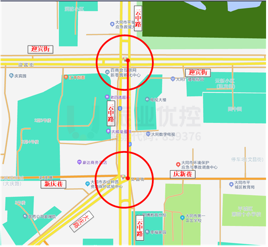 图1 消防岗、五岔口示意图